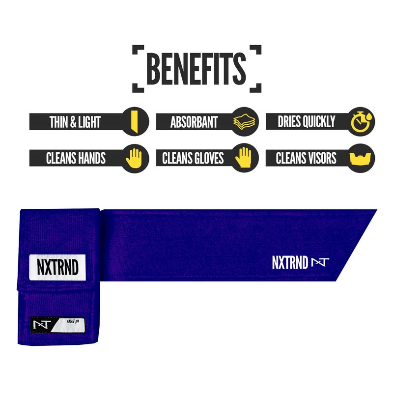 NXT NXTRND Nxtrnd Streamer Football Towel  Thin Sports Towel  Dries Hands & Football Accessories (Purple) - Image 3